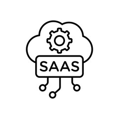 SaaS icon logo sign set vector outline