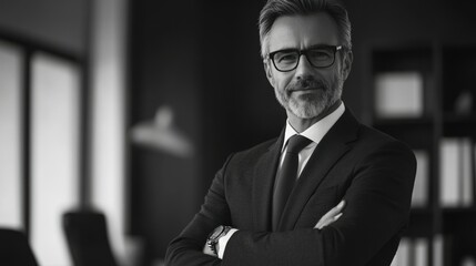 Fototapeta premium Business Executive Posing for Corporate Portrait