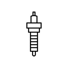 Spark plug icon logo sign set vector outline