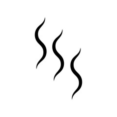 Smoke steam silhouette icon logo sign set vector outline