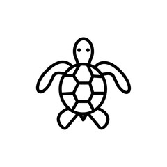 Obraz premium Turtle icon logo sign set vector outline