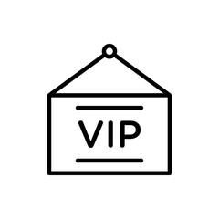 VIP icon logo sign set vector outline