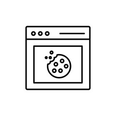 Web Cookies icon logo sign set vector outline