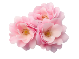 High-Quality PNG Pink rose flowers arrangement isolated on white background – High Resolution