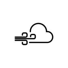 Wind clouds Icon logo sign set vector outline