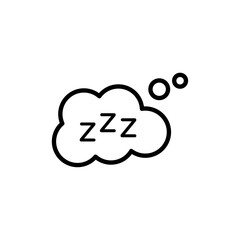 Zzz icon logo sign set vector outline