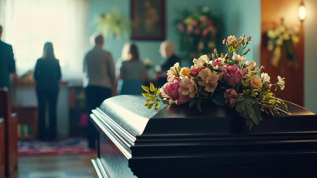 Serene Funeral Service Scene