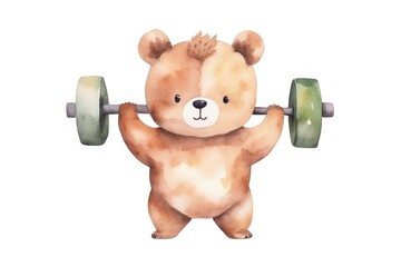 Cartoon sports bear toy.