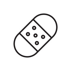 Band, aid icon. Simple vector sign.