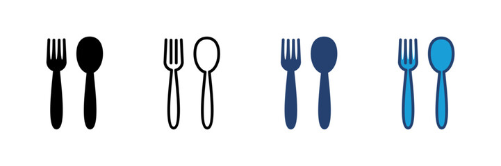 spoon and fork icon vector. spoon, fork and knife icon vector. restaurant icon