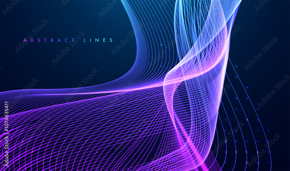 Poster abstract colored dynamic waves. modern abstract cover. colorful curve lines. graphic concept for you
