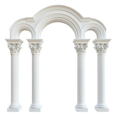 Naklejka premium Majestic Marble Archway with Ornate Columns and Arches