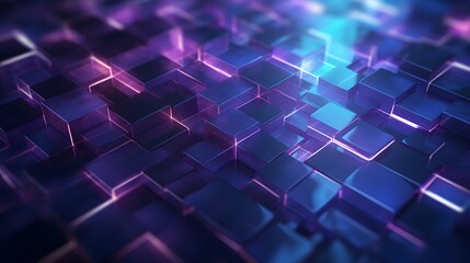 Obraz premium 3d rendering of purple and blue abstract geometric background. Scene for advertising, technology, showcase, banner, game, sport, cosmetic, business, metaverse. Sci-Fi Illustration. Product display