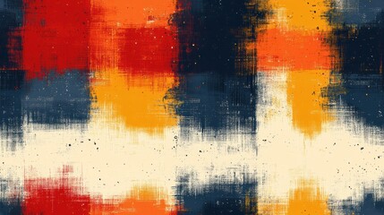 Fototapeta premium Minimalist Scottish Vocabulary in Retro Flat Art, showcasing simple design elements, bold colors, and cultural charm in a modern aesthetic