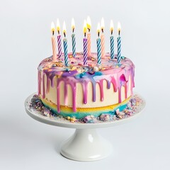 birthday cake isolated on white