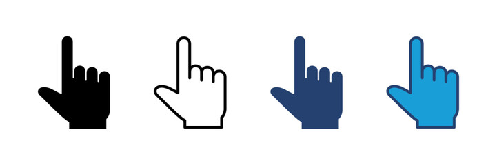 Hand click icon vector. pointer icon vector. hand cursor icon vector