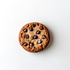 Fototapeta premium cookie with chocolate chips, isolated background white background, studio light, random object position