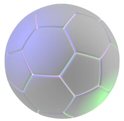 futuristic soccer ball isolated on transparent background