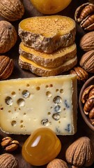 food, cheese, fruit, bread, christmas, wine, cake, dessert, sweet, meal, breakfast, honey, ingredient, chocolate, fresh, grapes, delicious, snack, healthy, pastry, table, brown, glass, drink, cinnamon