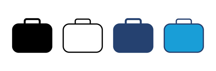 Briefcase icon vector. suitcase icon. luggage symbol.