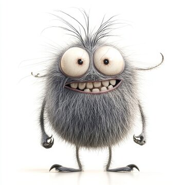 recommend clip art: clip-art of a funny smiling animal on white background, humor concept