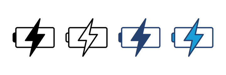 Battery vector icon. battery charge level. battery Charging icon