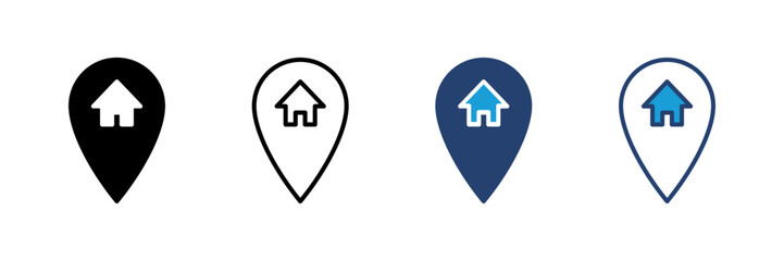 address icon vector. home location icon vector