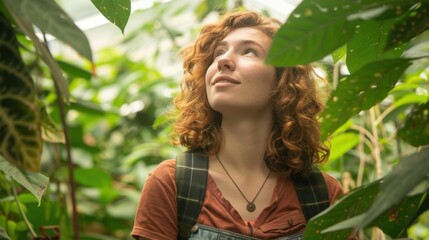 Fototapeta premium Nature Lover: An advocate for environmental conservation and sustainability, passionate about hiking, gardening, and connecting with nature in urban spaces. 