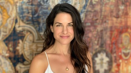 Fototapeta premium Mindfulness Practitioner: Focused on mindfulness and meditation to achieve balance, sharing insights on mental health, well-being, and the importance of nurturing self-care. 