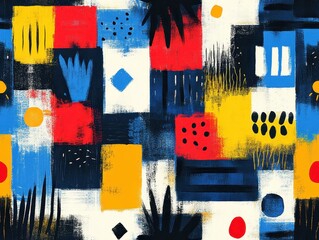 Scottish Lexicon in Geometric Forms, vibrant colors, minimalist design, abstract representation of culture and language, flat shapes, artistic expression