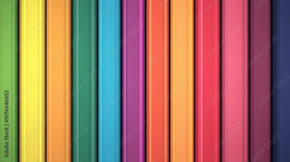 Aufkleber a vibrant array of colorful stripes showcasing a spectrum of hues in a cheerful and uplifting settin