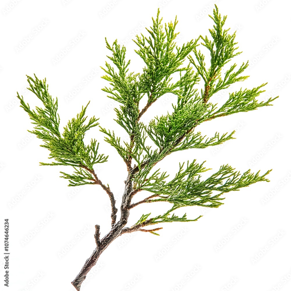 Poster bald cypress tree isolated on a with a white background