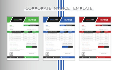 Invoice template design in vector