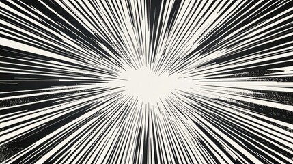 Dynamic black and white burst pattern, conveying energy and movement.