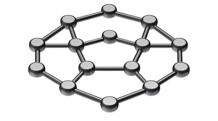 Microscopic view of graphene structure revealing intricate atomic patterns. Advanced material science and nanotechnology exploration.