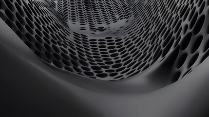 Microscopic view of graphene structure revealing intricate atomic patterns. Advanced material science and nanotechnology exploration.