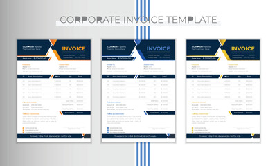 creative & Unique invoice template design in vector