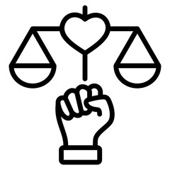 Human Rights Icon For Design Element