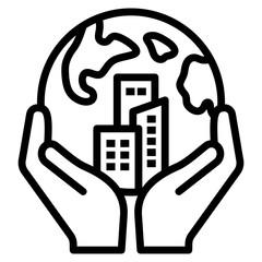 Corporate Social Responsibility Icon For Design Element