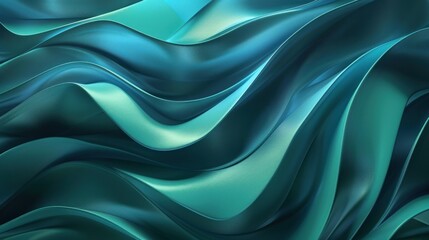 Obraz premium Abstract Teal Waves