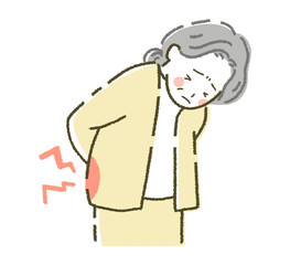 腰痛の女性 疾患のイラスト素材