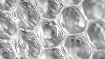 Microscopic view of graphene structure revealing intricate atomic patterns. Advanced material science and nanotechnology exploration.