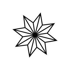 Star icon vector. Twinkling star illustration sign. Sparkles symbol. Shining burst logo.