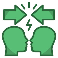 Conflict Of Interest Icon For Design Element