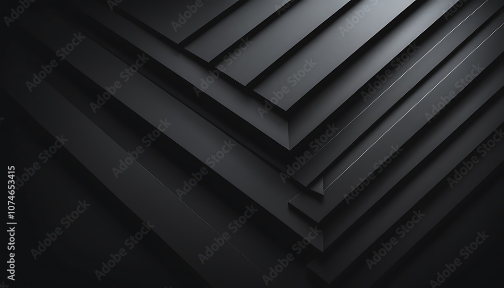Poster abstract black geometric pattern design.