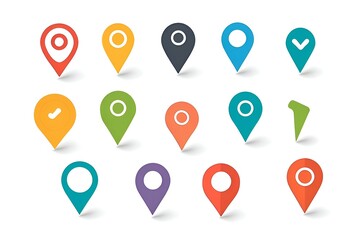 Location Pin Point Icon, Coordinate Pin Vector Icon, Locator Navigation Marker Mapping
