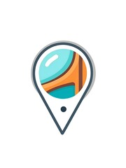 Location Pin Point Icon, Coordinate Pin Vector Icon, Locator Navigation Marker Mapping