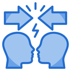 Conflict Of Interest Icon For Design Element