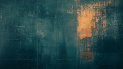 Dark Blue and Orange  Acrylic Abstract Background with Brush Strokes Effect