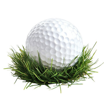 Pristine Golf Ball in Lush Green Grass